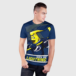Футболка спортивная мужская Тампа-Бэй Лайтнинг, Tampa Bay Lightning, цвет: 3D-принт — фото 2