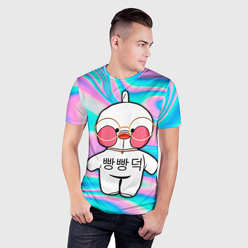 Мужская спорт-футболка Лалафанфан корейская утка / 3D-принт – фото 3
