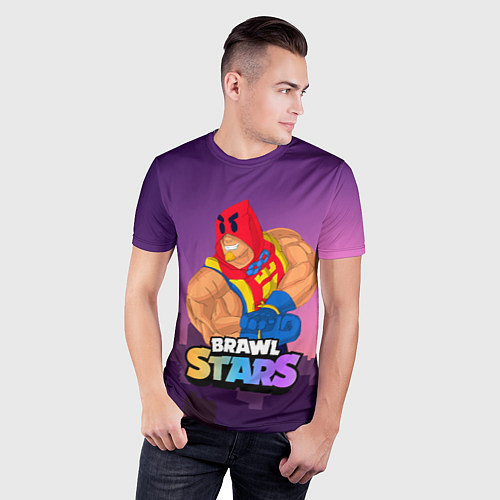 Мужская спорт-футболка GROM BRAWL STARS NIGHT CITY / 3D-принт – фото 3