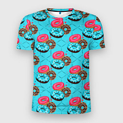 Мужская спорт-футболка Яркие пончики