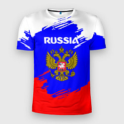 Футболка спортивная мужская Russia Геометрия, цвет: 3D-принт
