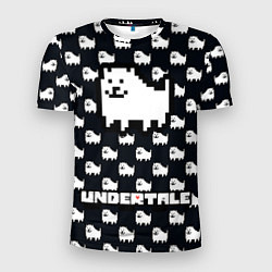 Футболка спортивная мужская UNDERTALE DOG AND LOGO УНДЕРТАЛЕ, цвет: 3D-принт