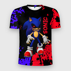 Футболка спортивная мужская Соник екзе Sonic exe, цвет: 3D-принт