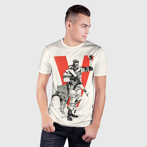 Мужская спорт-футболка Биг Босс с волком / 3D-принт – фото 3