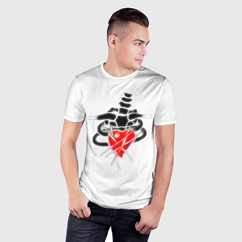 Мужская спорт-футболка Alien Heart W-01 / 3D-принт – фото 3