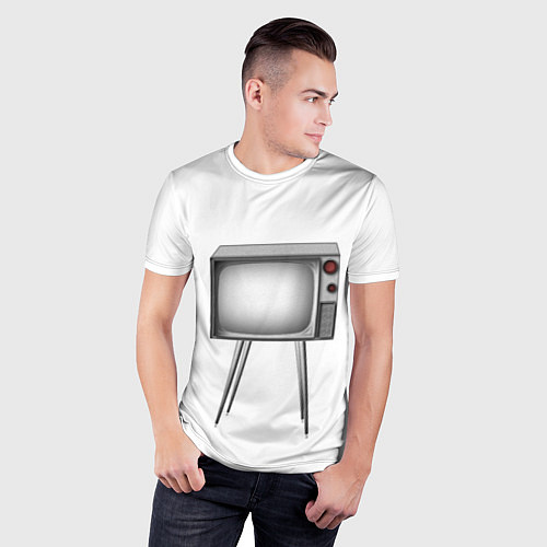 Мужская спорт-футболка Старый телевизор / 3D-принт – фото 3