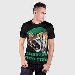 Футболка спортивная мужская Пограничный тигр Border tiger, цвет: 3D-принт — фото 2