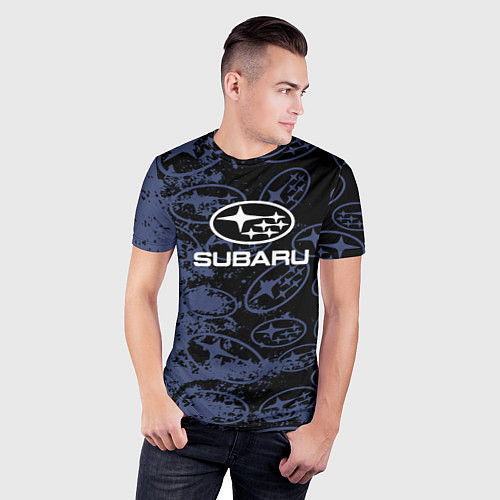 Мужская спорт-футболка Subaru Pattern спорт / 3D-принт – фото 3