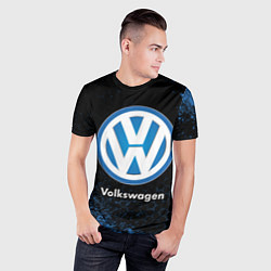 Футболка спортивная мужская Volkswagen - Объемный, цвет: 3D-принт — фото 2
