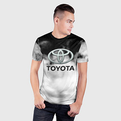 Футболка спортивная мужская Toyota облако, цвет: 3D-принт — фото 2