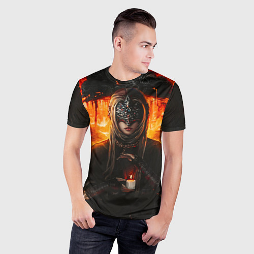 Мужская спорт-футболка FIRE KEEPER Dark SOULS III Дарк соулс / 3D-принт – фото 3