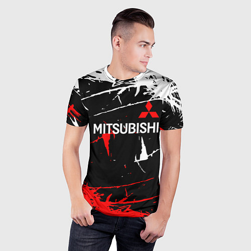Мужская спорт-футболка Mitsubishi Sport Auto / 3D-принт – фото 3