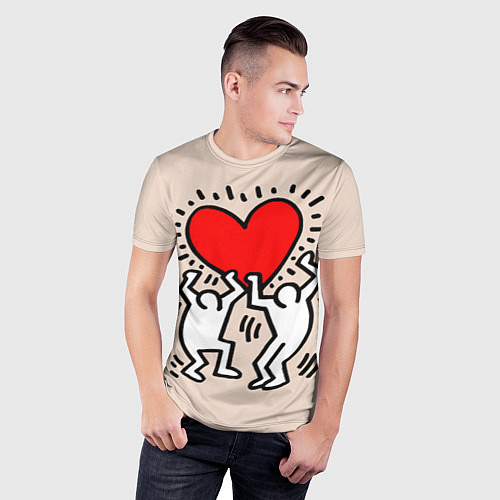 Мужская спорт-футболка Светлое сердце / 3D-принт – фото 3
