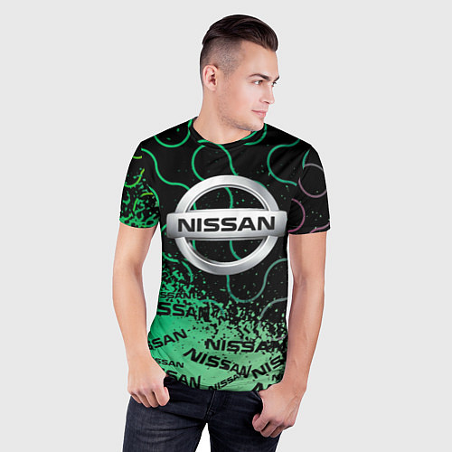 Мужская спорт-футболка NISSAN Супер класса / 3D-принт – фото 3