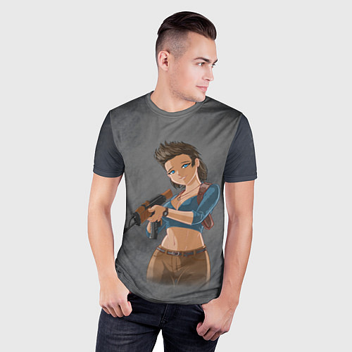 Мужская спорт-футболка Nathan Drake girl from Uncharted by sexygirlsdraw / 3D-принт – фото 3