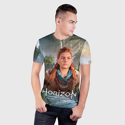 Мужская спорт-футболка Элой дикий лес Horizon / 3D-принт – фото 3