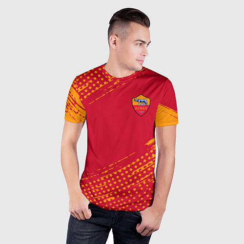 Мужская спорт-футболка Roma Рома / 3D-принт – фото 3