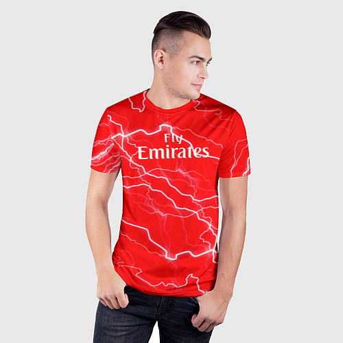Мужская спорт-футболка Arsenal арсенал молнии / 3D-принт – фото 3