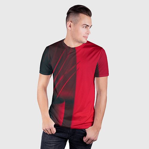 Мужская спорт-футболка Красное виденье / 3D-принт – фото 3
