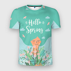 Футболка спортивная мужская Hello spring, цвет: 3D-принт