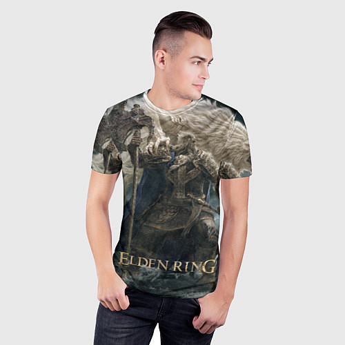 Мужская спорт-футболка Годфри и лев Elden Ring / 3D-принт – фото 3