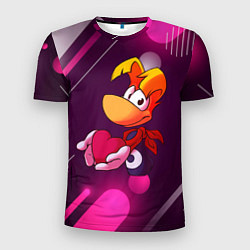 Футболка спортивная мужская Rayman держит сердце в руках, цвет: 3D-принт