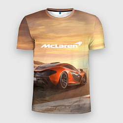Футболка спортивная мужская McLaren - легендарная гоночная команда!, цвет: 3D-принт