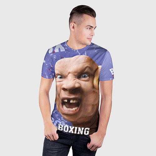 Мужская спорт-футболка Boxing - фиолетовый / 3D-принт – фото 3