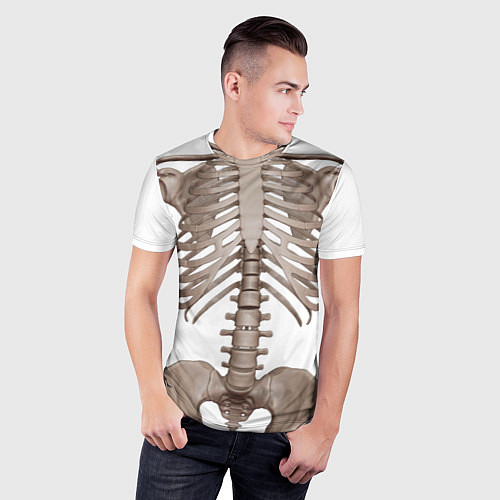Мужская спорт-футболка Анатомия Скелет / 3D-принт – фото 3