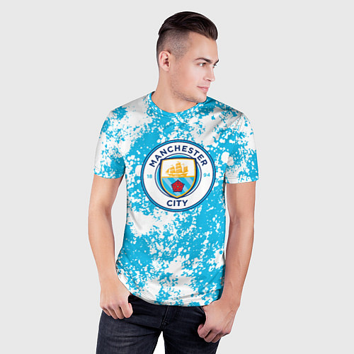 Мужская спорт-футболка Манчестер сити fc / 3D-принт – фото 3