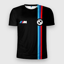 Футболка спортивная мужская БМВ 3 STRIPE BMW, цвет: 3D-принт