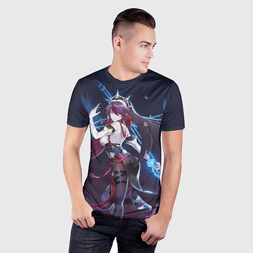Мужская спорт-футболка Rosaria Genshin Impact / 3D-принт – фото 3