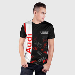 Футболка спортивная мужская Ауди audi sport, цвет: 3D-принт — фото 2