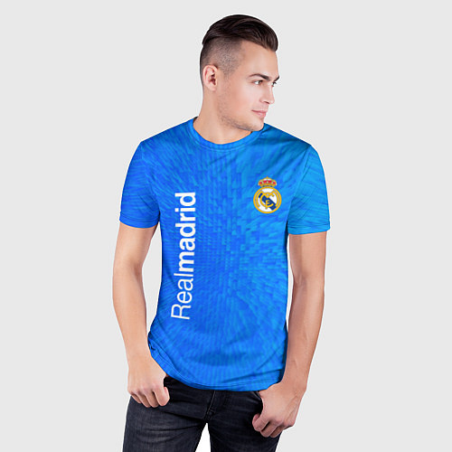 Мужская спорт-футболка Реал мадрид real madrid abstraction / 3D-принт – фото 3