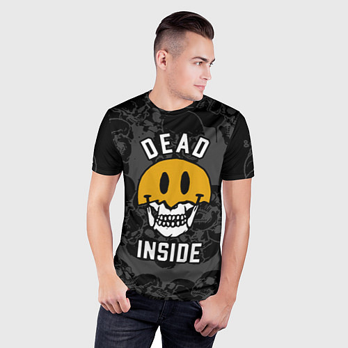 Мужская спорт-футболка Dead inside - мертвый внутри / 3D-принт – фото 3