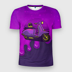 Футболка спортивная мужская Фиолетовый мопед, цвет: 3D-принт