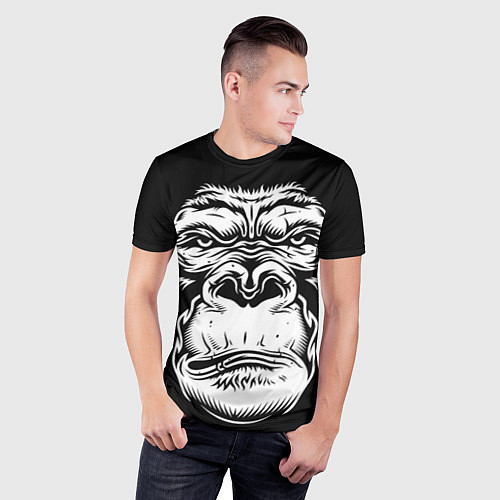 Мужская спорт-футболка Морда гориллы / 3D-принт – фото 3