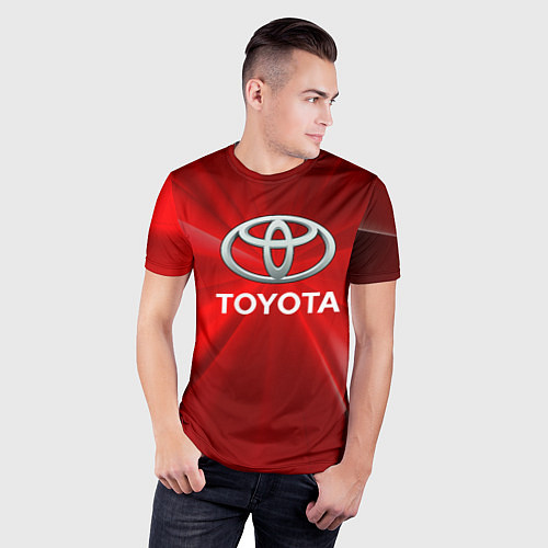 Мужская спорт-футболка Toyota тойота / 3D-принт – фото 3