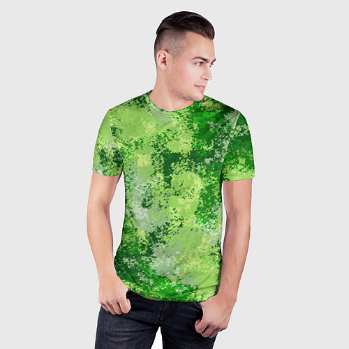 Мужская спорт-футболка Спортивный камуфляж Пикси - Рукола / 3D-принт – фото 3