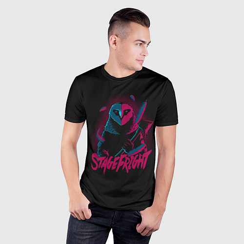 Мужская спорт-футболка Сова с топором Stage Fright / 3D-принт – фото 3