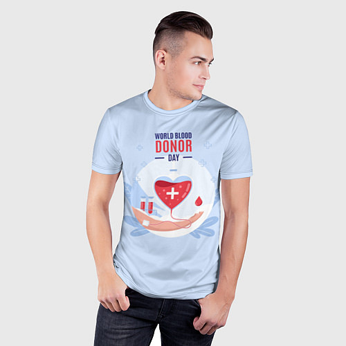 Мужская спорт-футболка Помощь / 3D-принт – фото 3