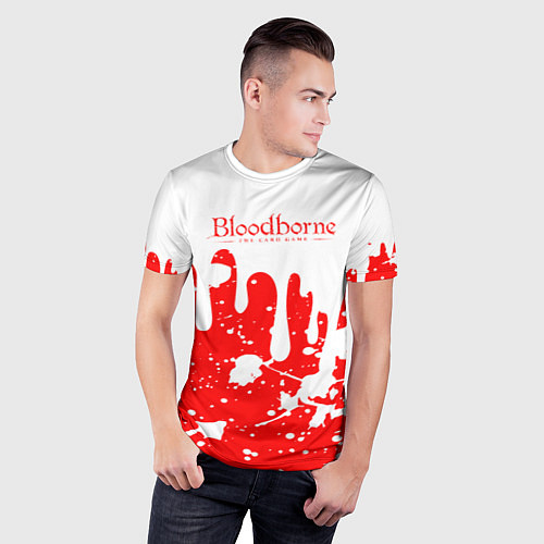 Мужская спорт-футболка BLOODBORNE брызги / 3D-принт – фото 3