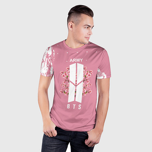 Мужская спорт-футболка Bts ARMY / 3D-принт – фото 3