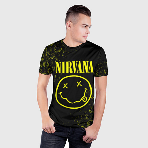 Мужская спорт-футболка NIRVANA логотипы / 3D-принт – фото 3