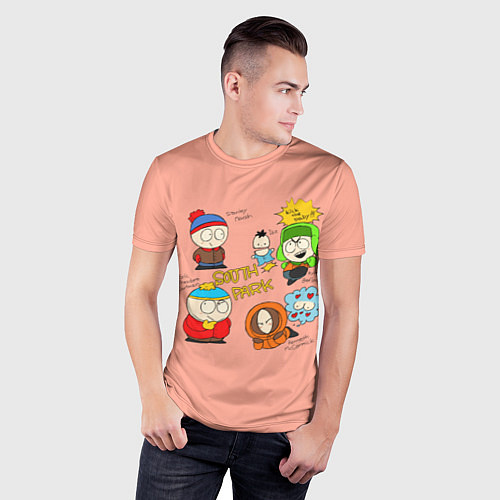 Мужская спорт-футболка Южный парк персонажи South Park / 3D-принт – фото 3
