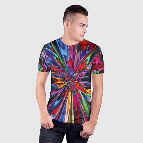 Мужская спорт-футболка Color pattern Impressionism / 3D-принт – фото 3