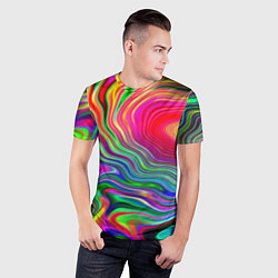 Футболка спортивная мужская Expressive pattern Neon, цвет: 3D-принт — фото 2
