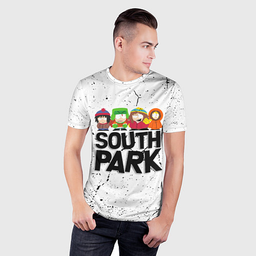 Мужская спорт-футболка Южный парк мультфильм - персонажи South Park / 3D-принт – фото 3