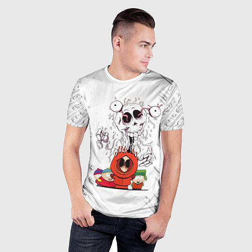 Мужская спорт-футболка Южный парк - персонажи мультфильма South Park / 3D-принт – фото 3