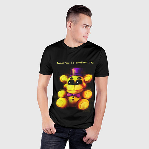 Мужская спорт-футболка Five Nights at Freddys - мишка / 3D-принт – фото 3